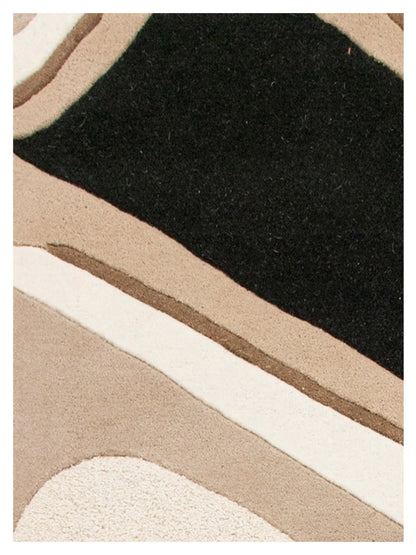 KAS Eternity 1071 Black Beige Contemporary Tufted Rug - Rugs - KAS - Atlanta Designer Rugs
