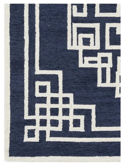 KAS Gramercy 1613 Navy Ivory Transitional Tufted Rug - Rugs - KAS - Atlanta Designer Rugs