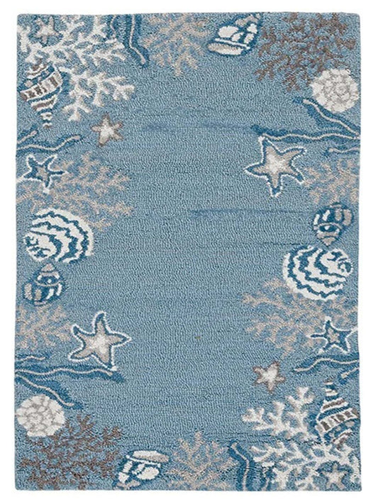 KAS Sonesta 2024 Sea Blue Coastal Tufted Rug - Rugs - KAS - Atlanta Designer Rugs
