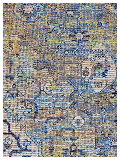 KAS MORRIS 2232 Blue Yellow Traditional Woven Rug - Rugs - KAS - Atlanta Designer Rugs