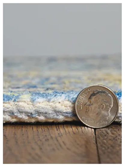 KAS MORRIS 2232 Blue Yellow Traditional Woven Rug - Rugs - KAS - Atlanta Designer Rugs