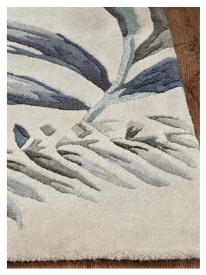 KAS Havana 2626 Grey Blue Florals & Tropicals Tufted Rug - Rugs - KAS - Atlanta Designer Rugs