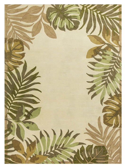 KAS Havana 2635 Ivory Florals & Tropicals Tufted Rug - Rugs - KAS - Atlanta Designer Rugs