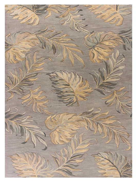 KAS Havana 2639 Grey Florals & Tropicals Tufted Rug - Rugs - KAS - Atlanta Designer Rugs