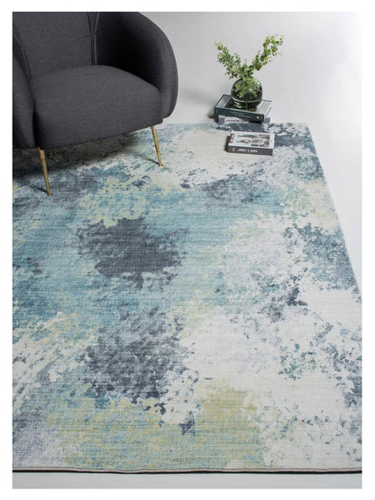 KAS Roxy 2806 Blue Yellow Transitional Machinemade Rug - Rugs - KAS - Atlanta Designer Rugs