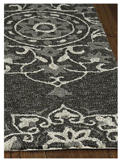 KAS Harbor 4207 Charcoal Transitional Knotted Rug - Rugs - KAS - Atlanta Designer Rugs