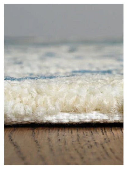 KAS Harbor 4211 Ivory Teal Indoor/Outdoor Knotted Rug - Rugs - KAS - Atlanta Designer Rugs