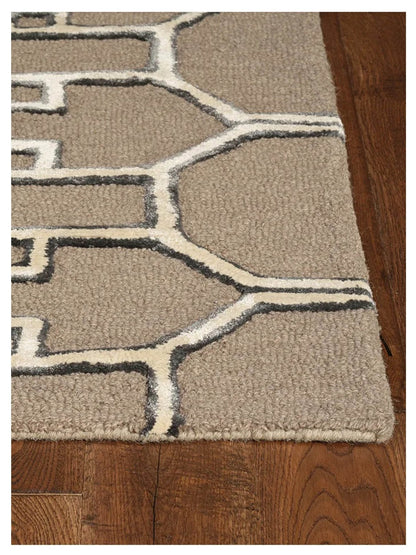 KAS Libby Langdon Upton 4305 Mocha Transitional Tufted Rug - Rugs - KAS - Atlanta Designer Rugs