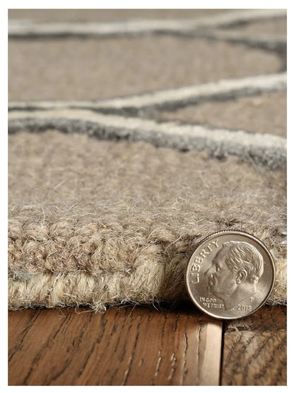 KAS Libby Langdon Upton 4305 Mocha Transitional Tufted Rug - Rugs - KAS - Atlanta Designer Rugs