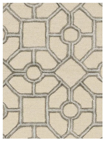 KAS Libby Langdon Upton 4306 Beige Transitional Tufted Rug - Rugs - KAS - Atlanta Designer Rugs