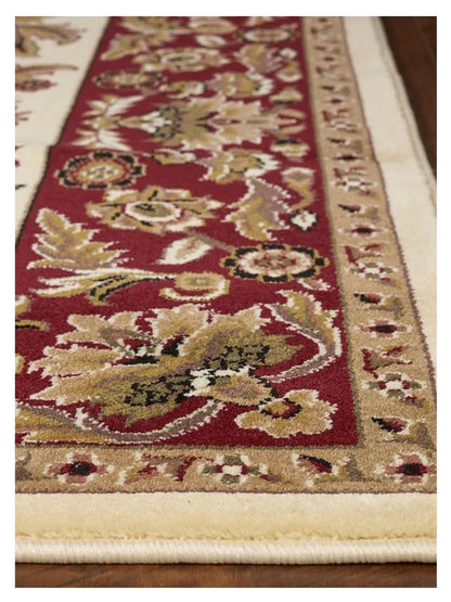 KAS Cambridge 7303 Ivory Red Traditional Machinemade Rug - Rugs - KAS - Atlanta Designer Rugs