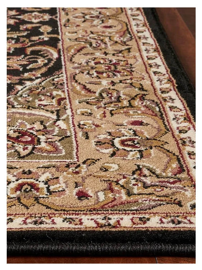 KAS Cambridge 7327 Black Beige Traditional Machinemade Rug - Rugs - KAS - Atlanta Designer Rugs