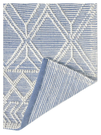 KAS Chloe 7724 Blue Ivory Casual Woven Rug - Rugs - KAS - Atlanta Designer Rugs