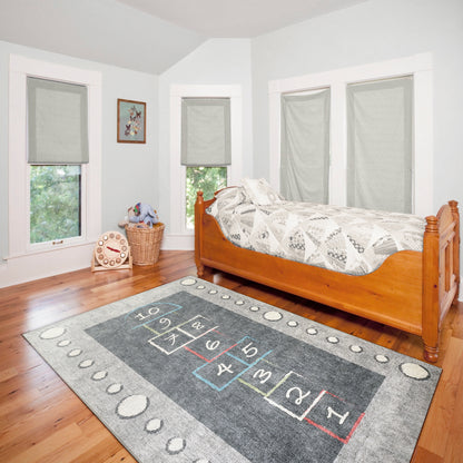 Dynamic Rugs Kidz 8083 Grey Multi Children Machine-Made Rug