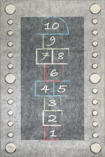 Dynamic Rugs Kidz 8083 Grey Multi Children Machine-Made Rug
