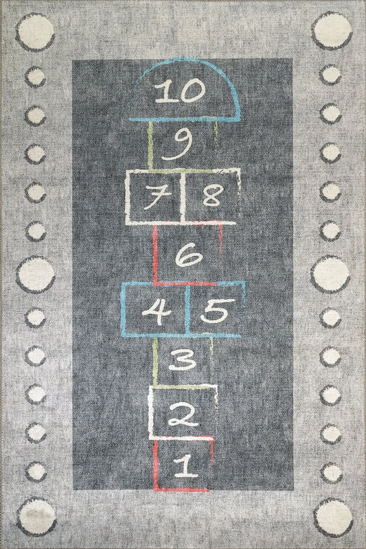 Dynamic Rugs Kidz 8083 Grey Multi Children Machine-Made Rug