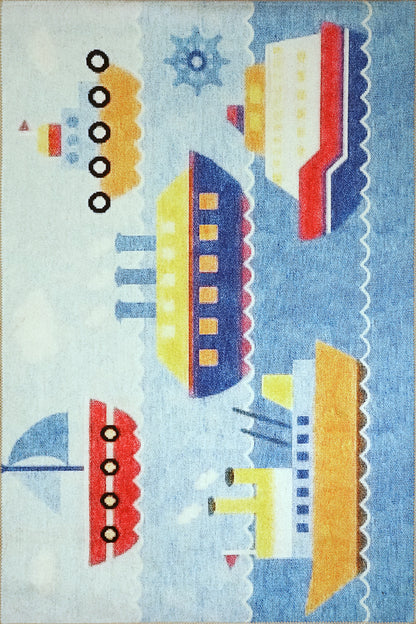 Dynamic Rugs Kidz 8087 Multi Children Machine-Made Rug