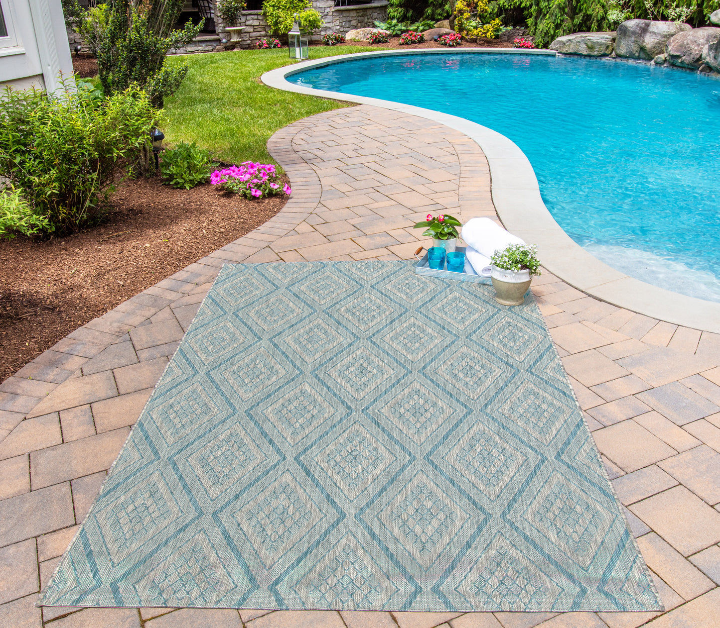 Madcap Cottage Lake Palace  Light Blue  Contemporary