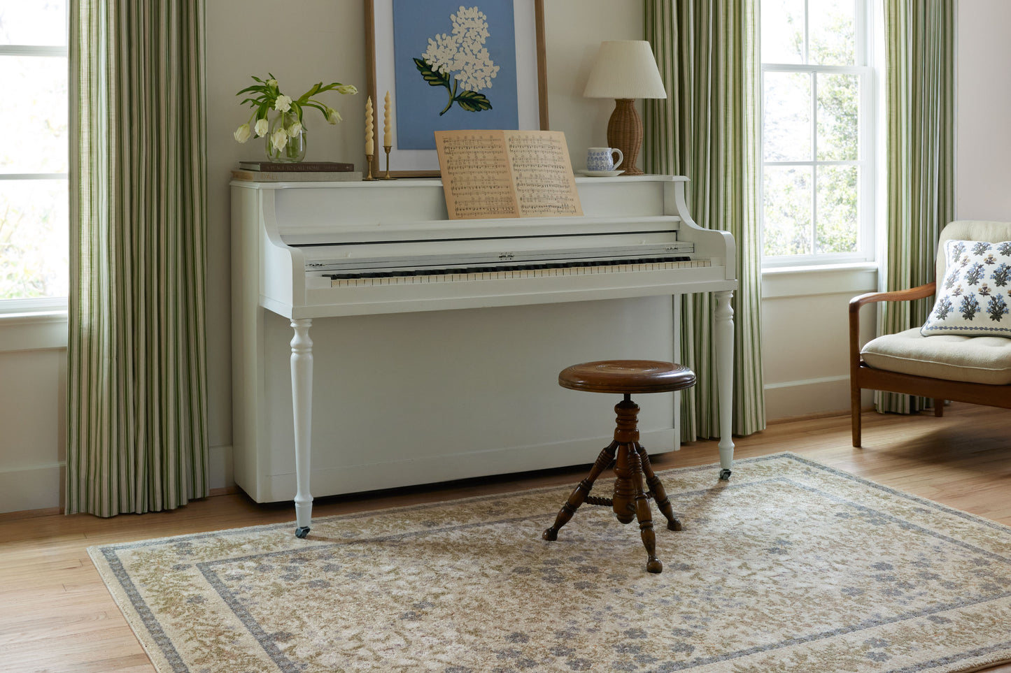 Rifle Paper Co. x Loloi Laurel  Cream  Transitional