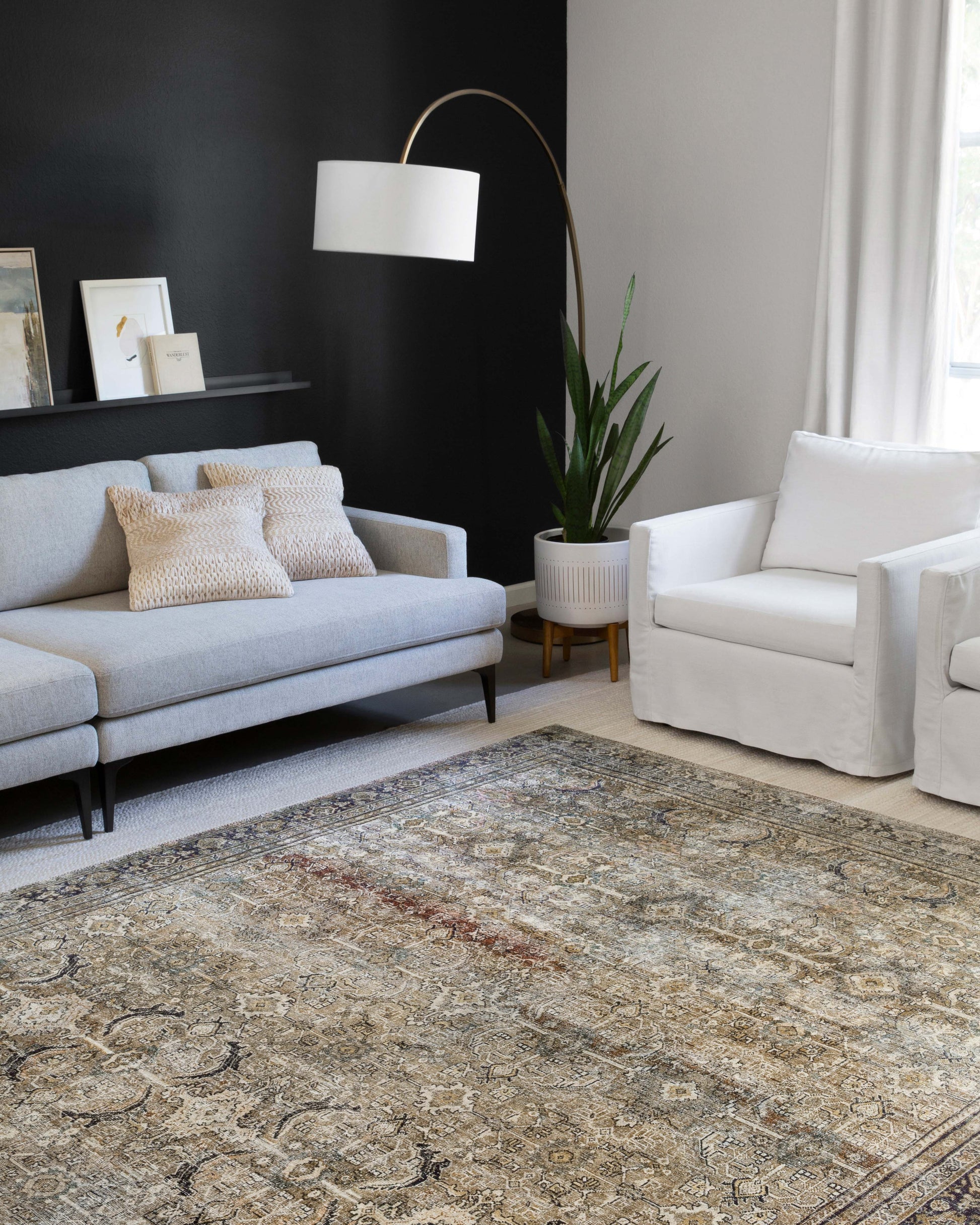 Loloi II Layla  Olive Charcoal Traditional