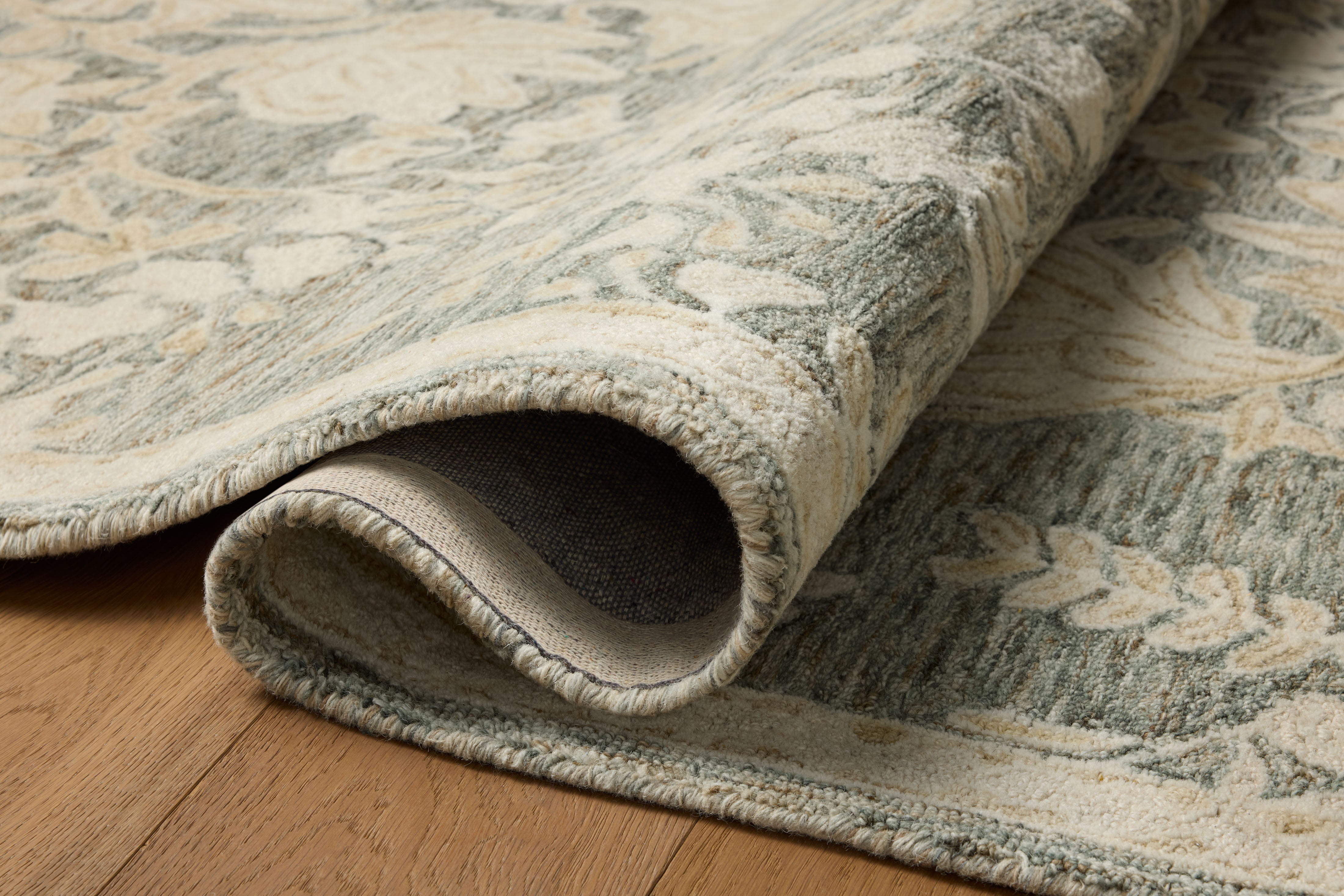 Loloi Lenore LNO-02 Lagoon Wheat Contemporary Hand Tufted Rug