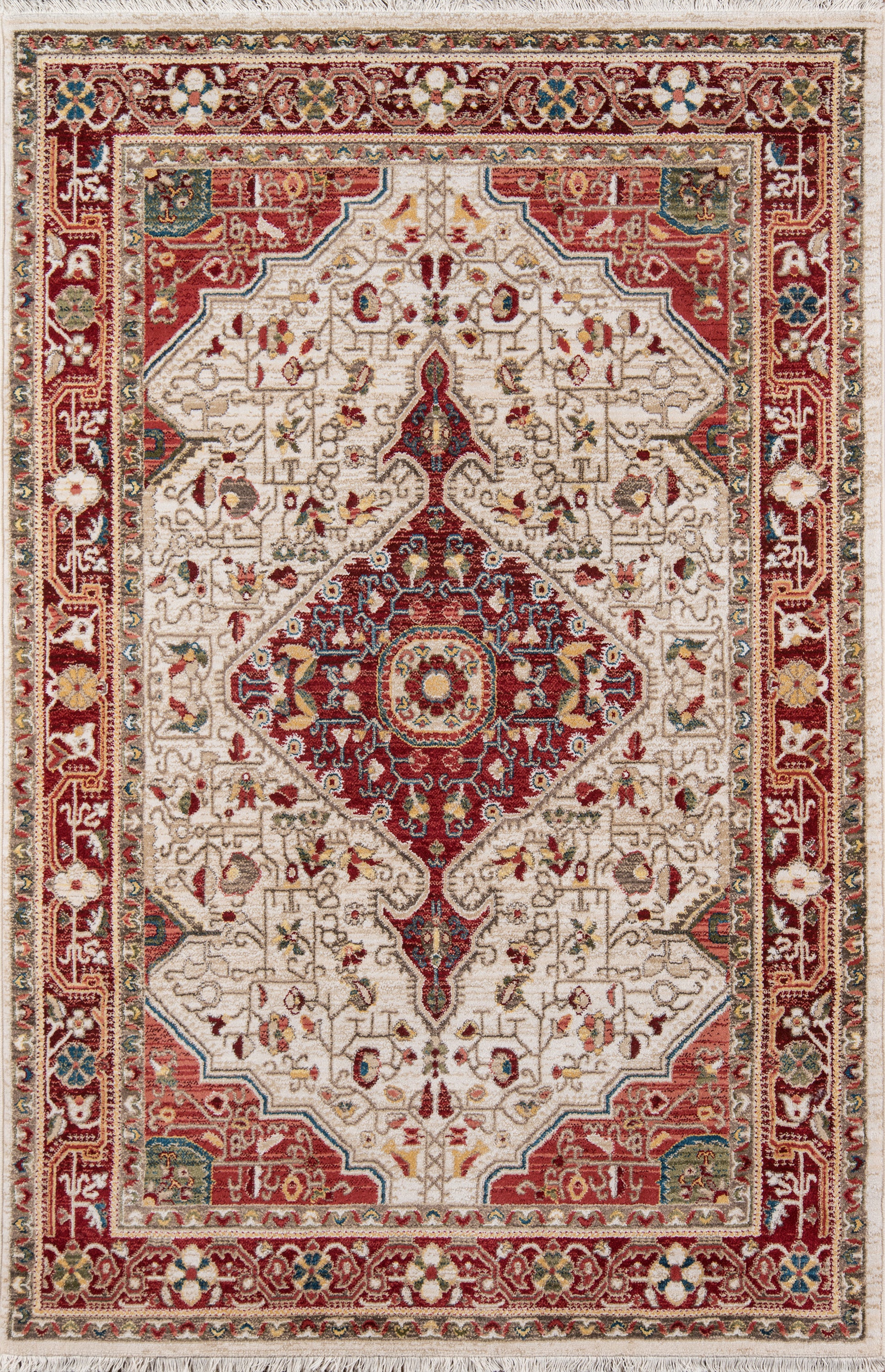 Momeni Lenox  Red  Traditional