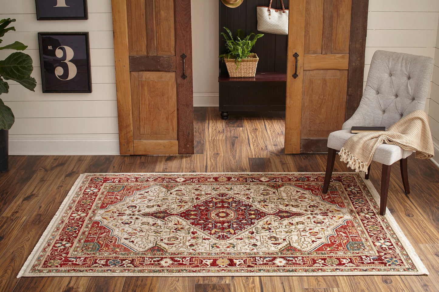 Momeni Lenox  Red  Traditional