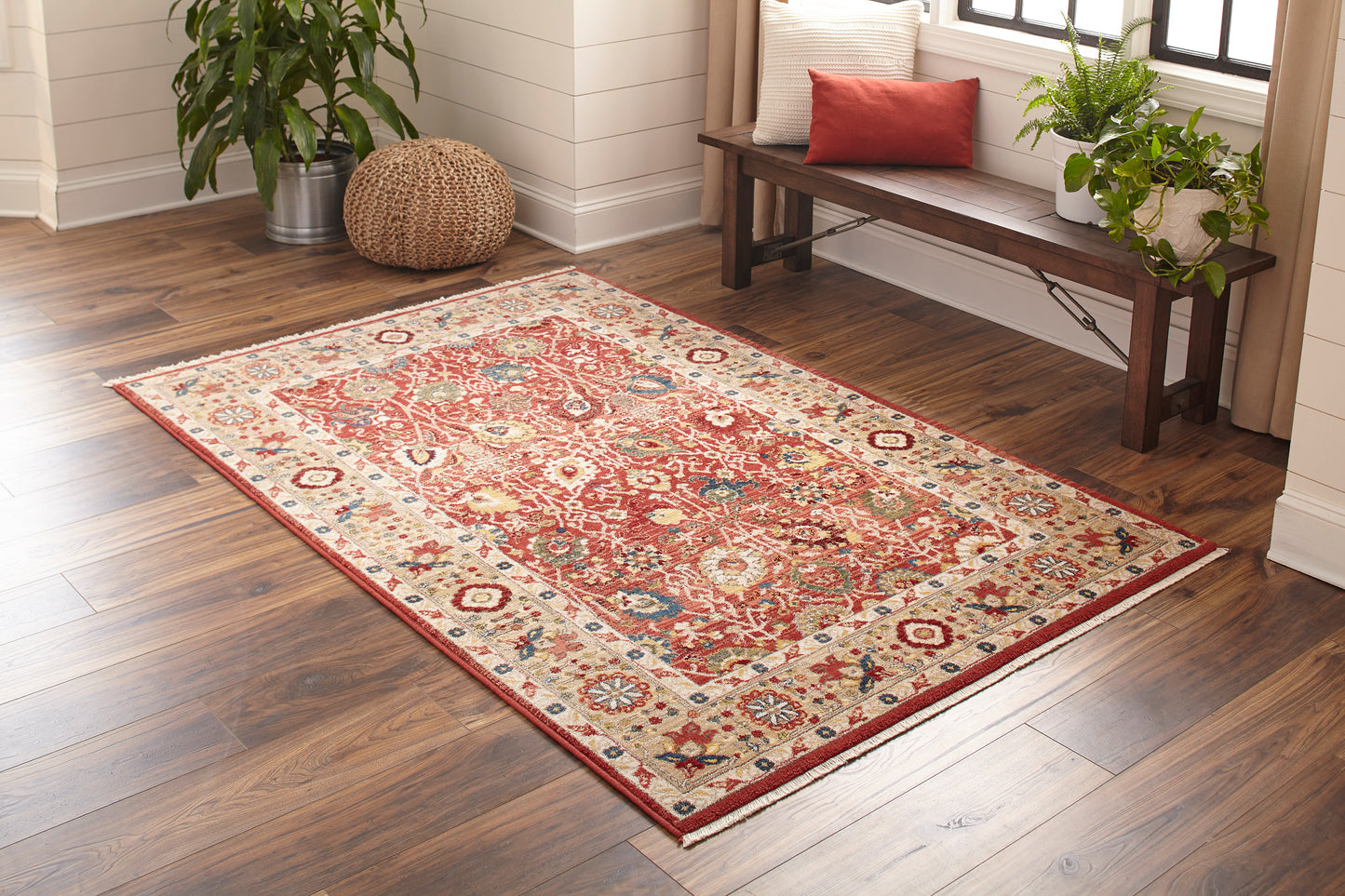 Momeni Lenox  Red  Traditional