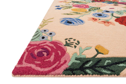 Rifle Paper Co. x Loloi Les Fleurs  Blush Multi Contemporary