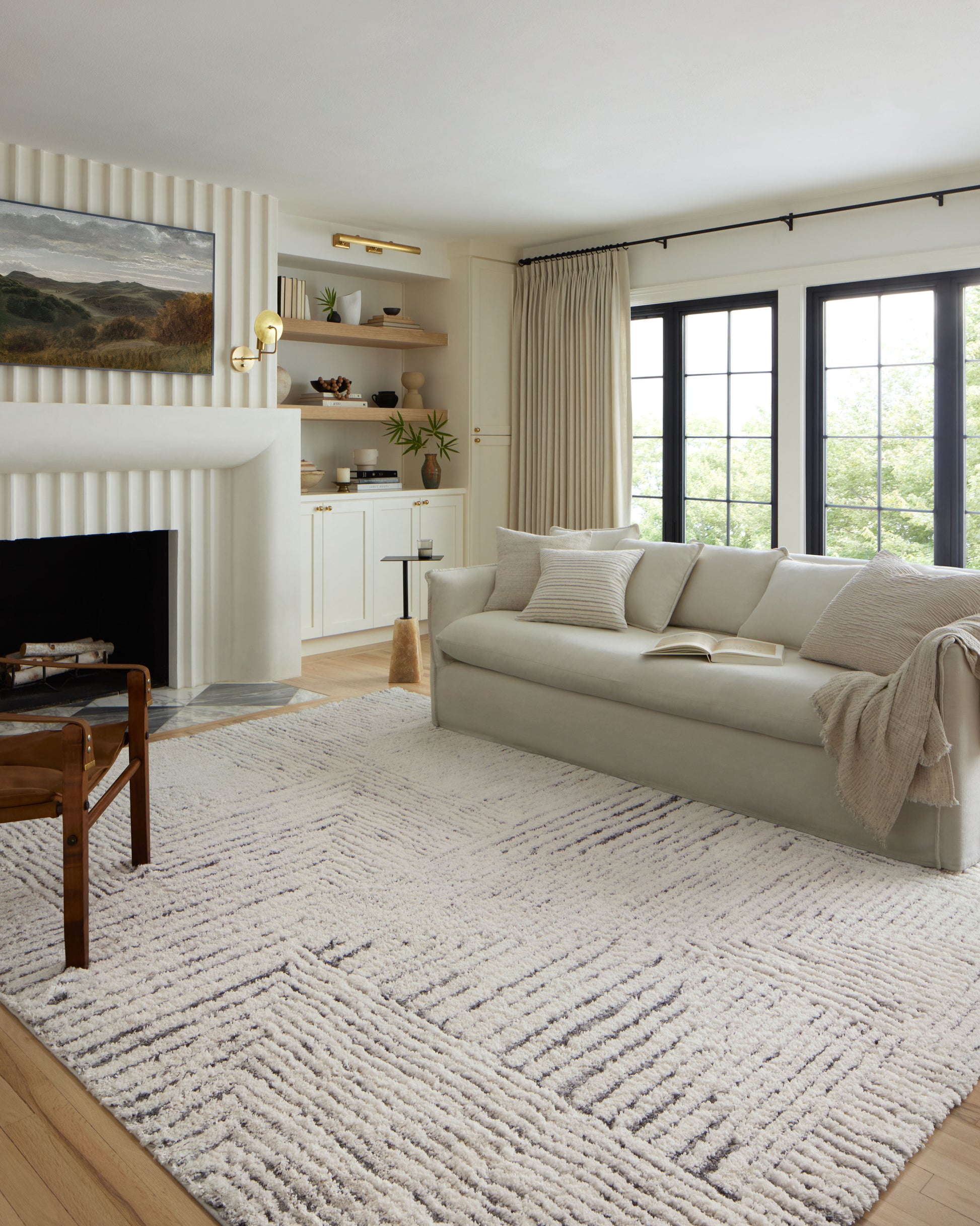 Loloi Levitt Shag  Ivory Grey Shag