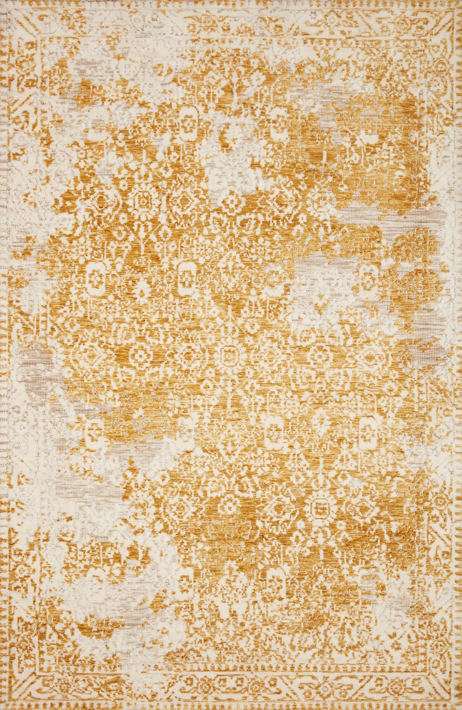 Magnolia Home by Joanna Gaines x Loloi Lindsay  Gold Antique White Transitional