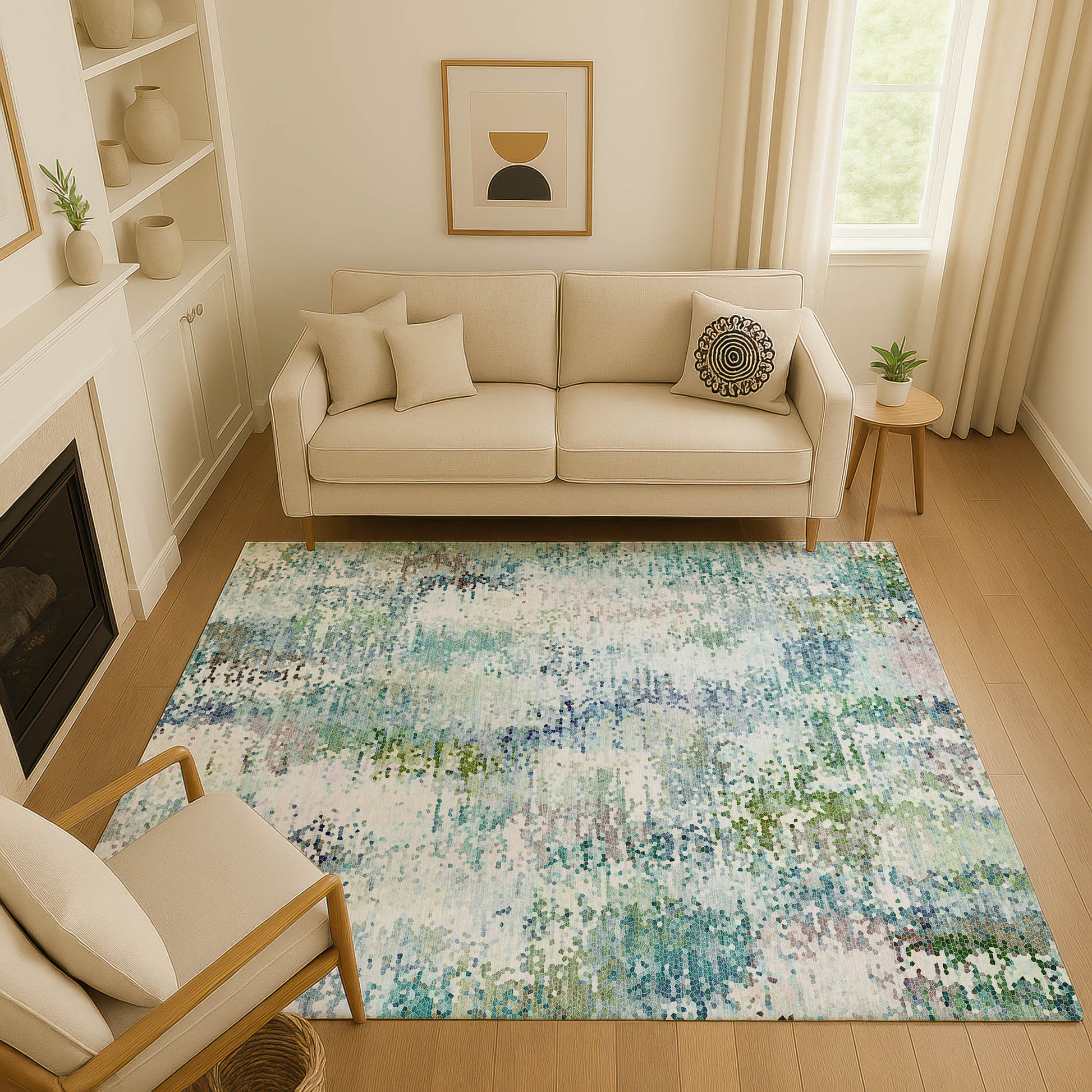 Dalyn Rugs Lumara  Aqua  Transitional