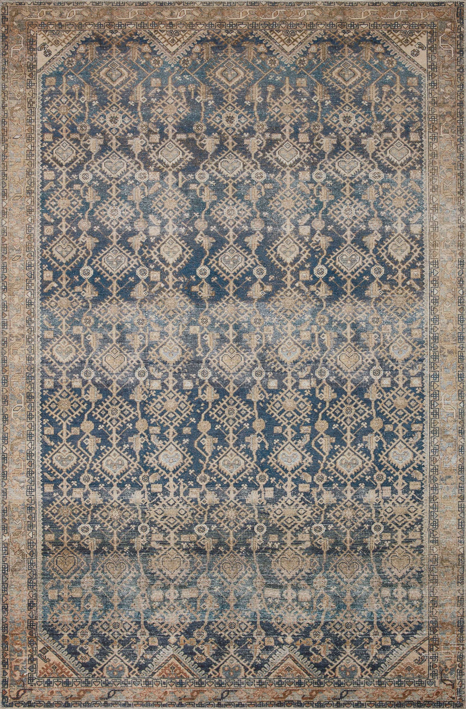 Magnolia Home by Joanna Gaines x Loloi Lenna  Indigo Natural Traditional