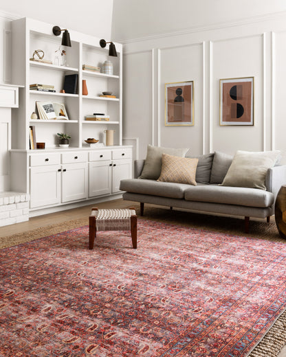 Loloi II Loren  Eggplant Crimson Transitional