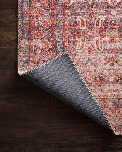 Loloi II Loren  Eggplant Crimson Transitional