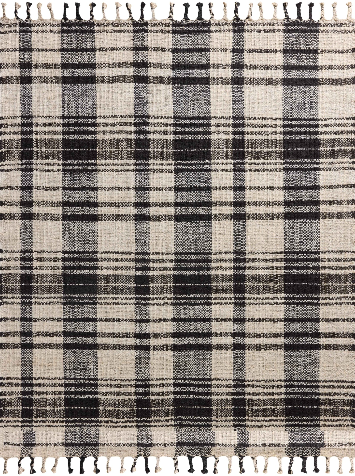 Magnolia Home by Joanna Gaines x Loloi Louie  Ivory Black Contemporary