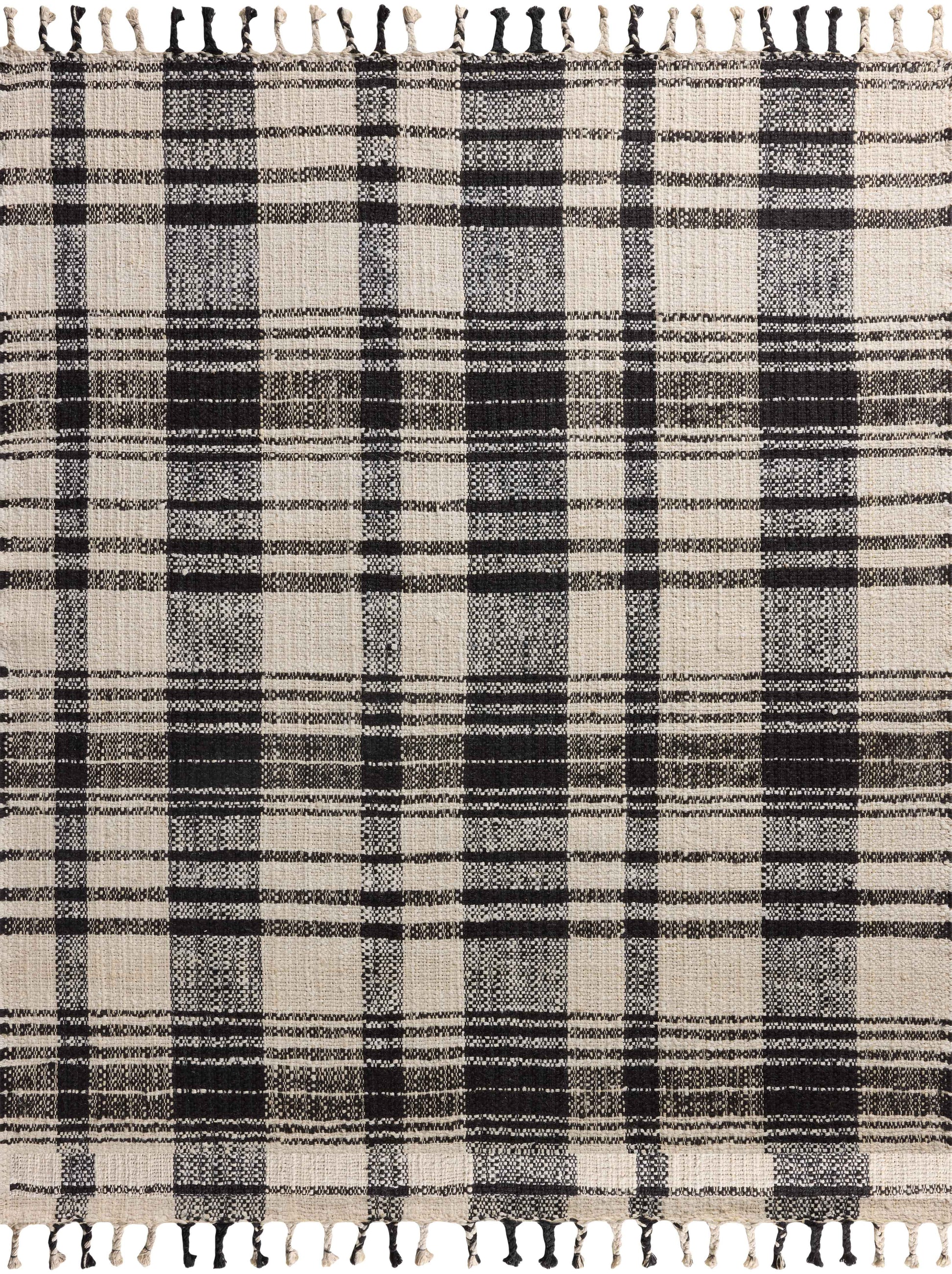 Magnolia Home by Joanna Gaines x Loloi Louie  Ivory Black Contemporary