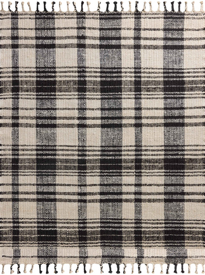 Magnolia Home by Joanna Gaines x Loloi Louie  Ivory Black Contemporary