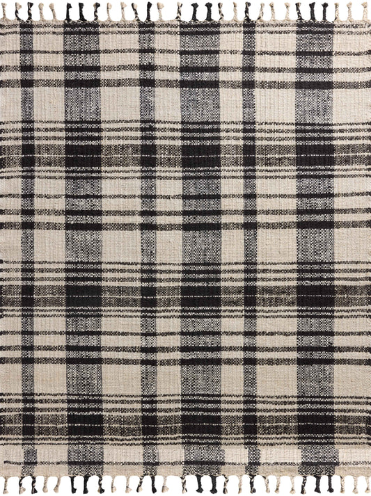 Magnolia Home by Joanna Gaines x Loloi Louie  Ivory Black Contemporary