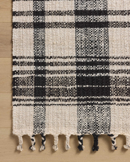 Magnolia Home by Joanna Gaines x Loloi Louie  Ivory Black Contemporary