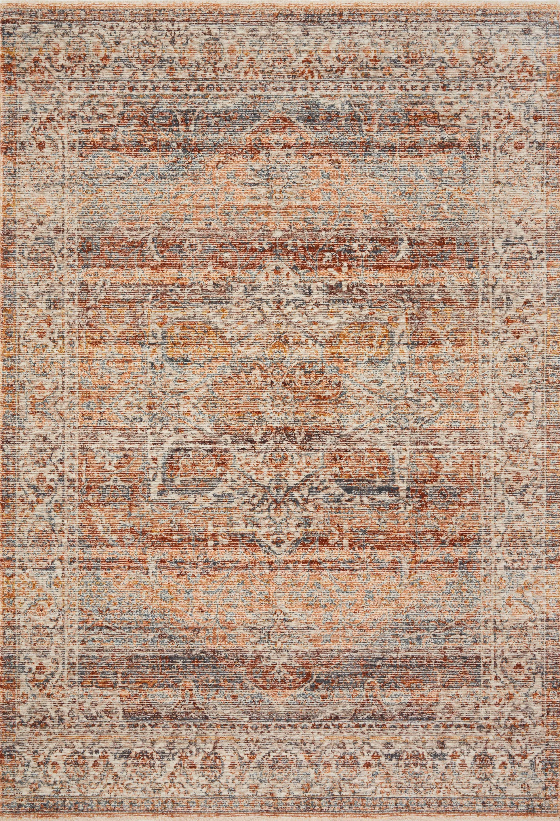 Loloi Lourdes  Tangerine Ocean Traditional