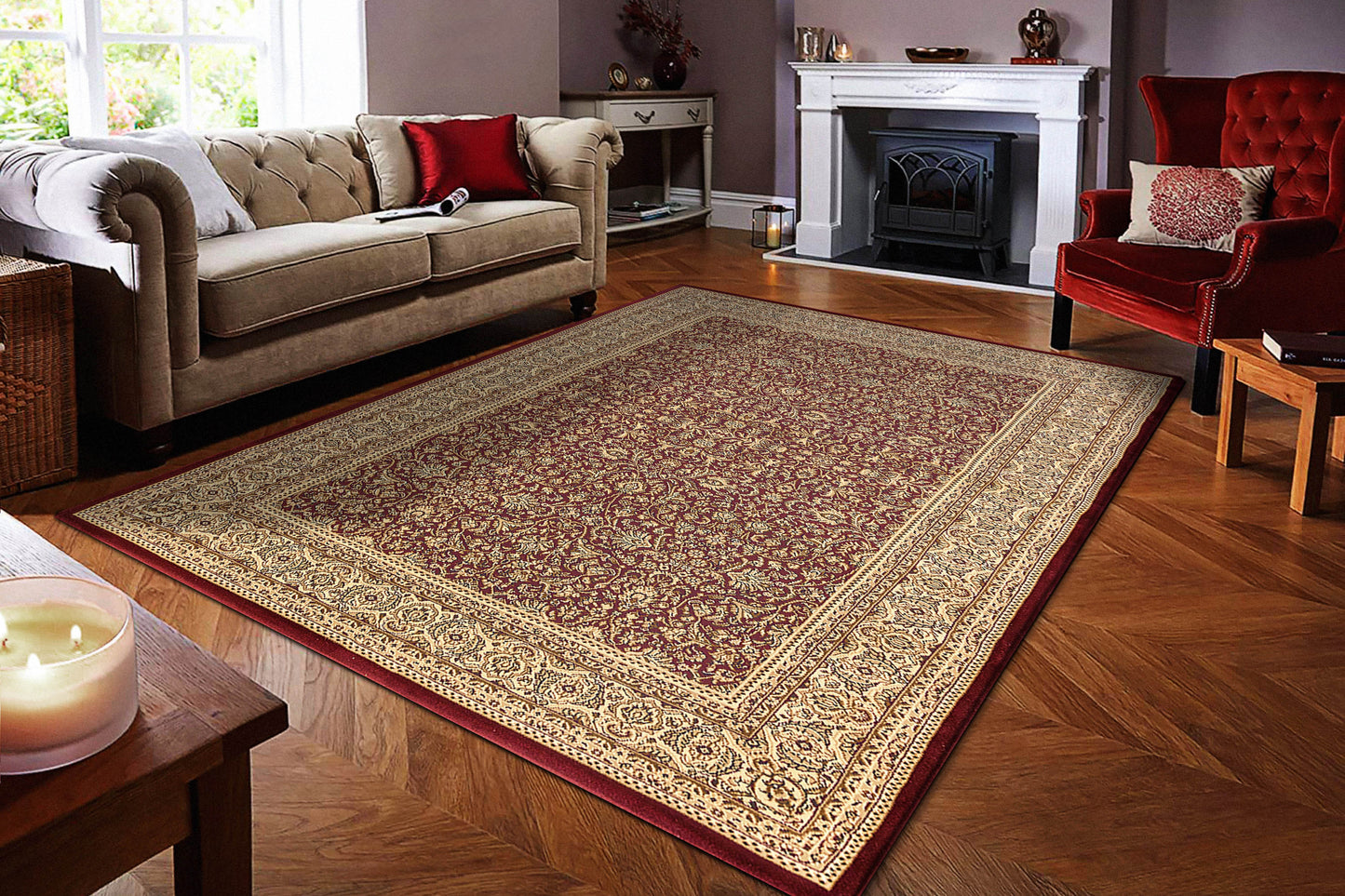 Dynamic Rugs Legacy 58004 Red Traditional Machine-Made Rug