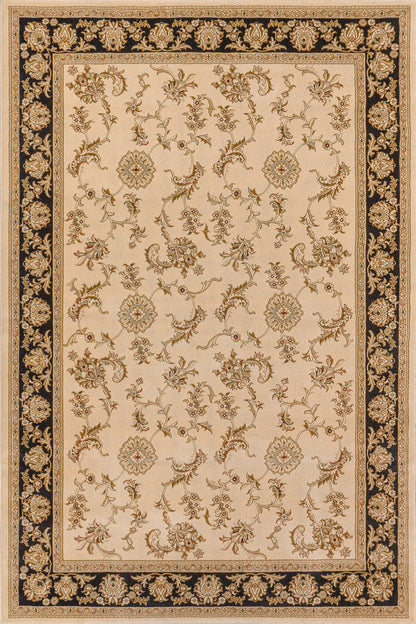 Dynamic Rugs Legacy 58017 Ivory Black Traditional Machine-Made Rug
