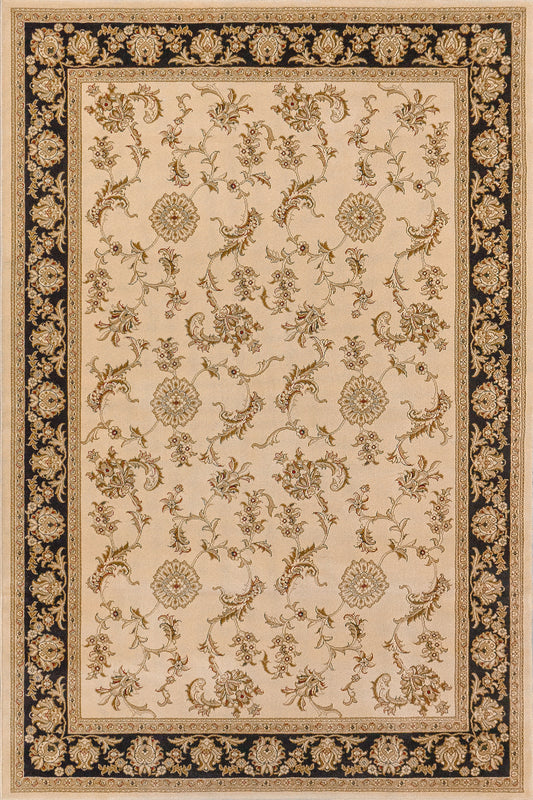 Dynamic Rugs Legacy 58017 Ivory Black Traditional Machine-Made Rug