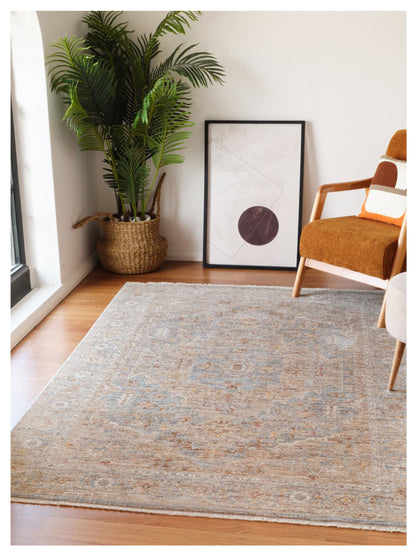 Limited Alborg ABG-301 Blue  Traditional Machinemade Rug