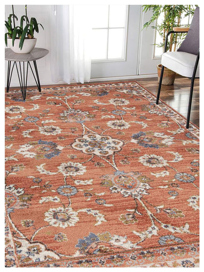 Limited Zurich ZUR-507 Orange  Traditional Machinemade Rug