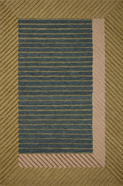 Brigette Romanek x Loloi Madi  Green Multi Contemporary