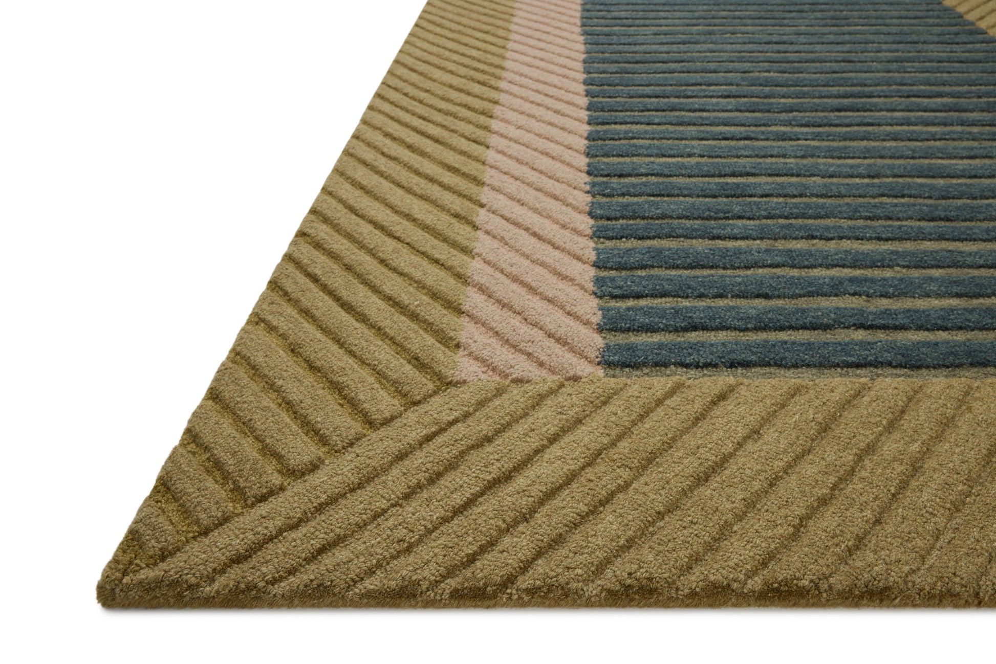 Brigette Romanek x Loloi Madi  Green Multi Contemporary