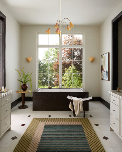 Brigette Romanek x Loloi Madi  Green Multi Contemporary