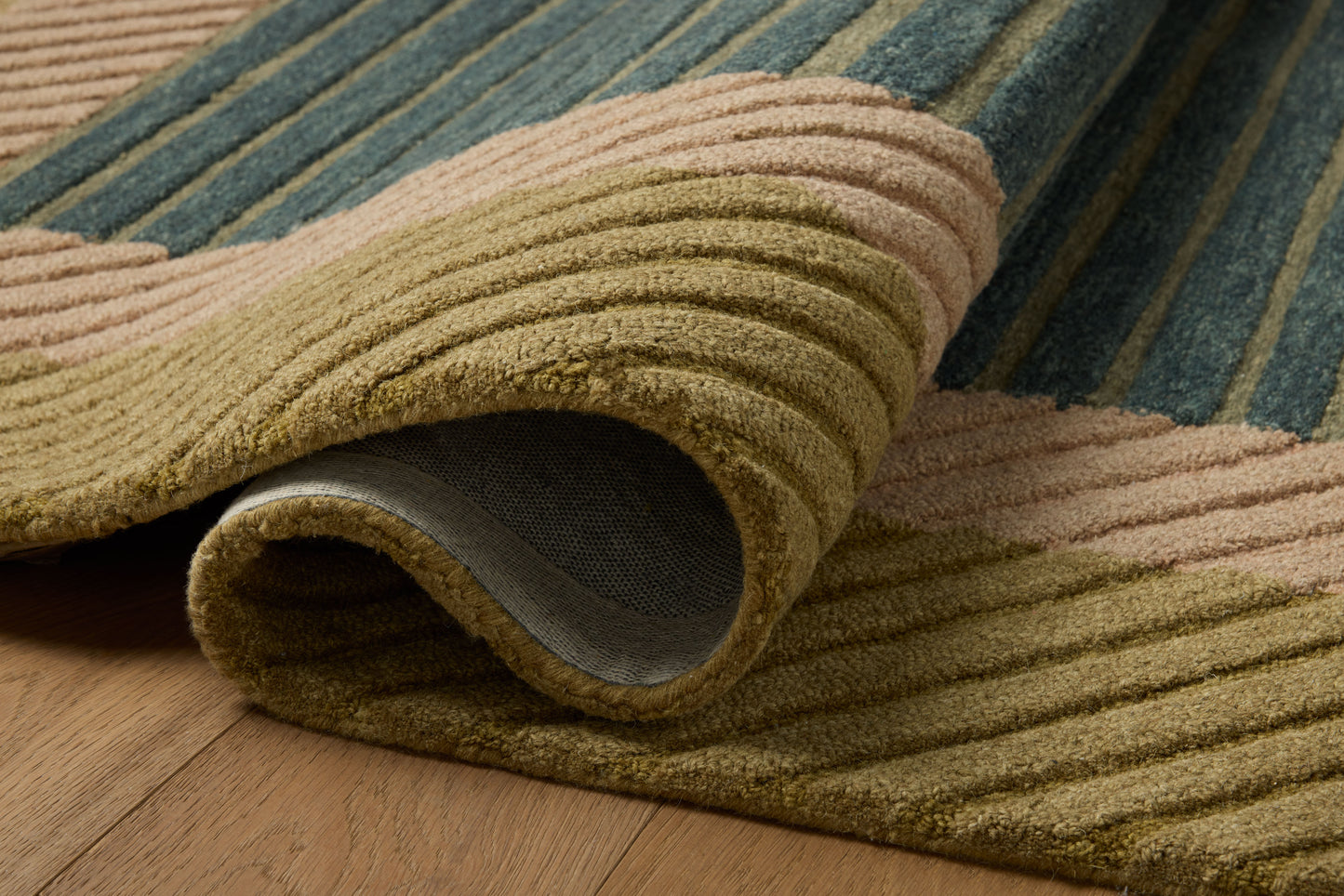 Brigette Romanek x Loloi Madi  Green Multi Contemporary